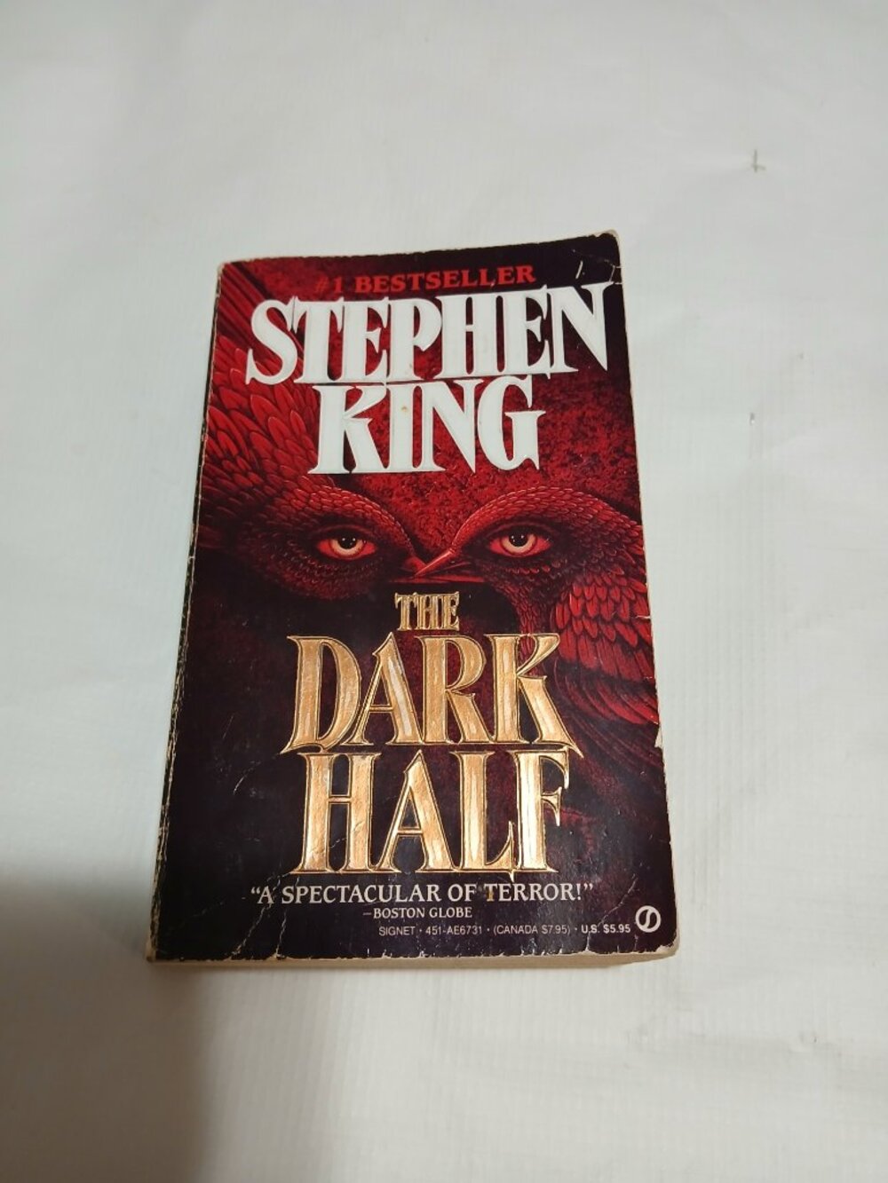 Stephen King The Dark Half 1st Signet Printing 1990 Horror Paperback First Ed